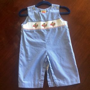 Smocked Turkeys One Piece